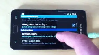 Text to Speech on Android, Samsung Galaxy S II