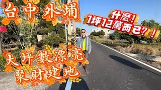 每坪12萬【台中外埔】漂亮大坪數聚財美建地｜地形方正好規劃｜近學區,國道交流道｜甕仔地｜0925320507阿瑋【170】