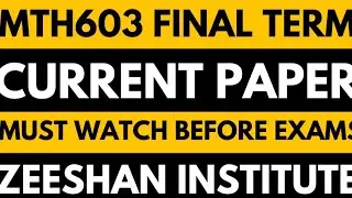 MTH603 Final Term Current Paper 2026 | Subjective Questions | Virtual University Pakistan
