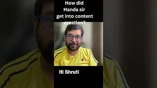 Why did Ravi Handa sir start his content creation journey?  #podcast #itishruti  #shorts