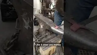 Use that anvil like it owes you money #forging #blacksmith