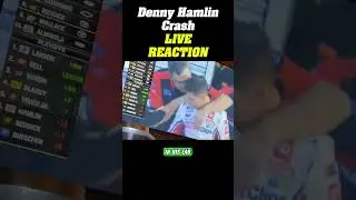 Denny Hamlin Crash LIVE REACTION 😂😂 #NASCAR #Shorts