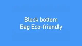 Block bottom bag - Packlinq