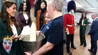 KATE MIDDLETON Visits Royal Guard Uniform Factory