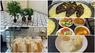 روتين منجز وسريع🏃🏻‍♀️وعنايه باليدين💅 وسمك مشوي بالفرن🐟وكيكة الجزر🥕🥕