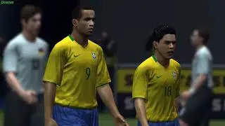PES 2009 - Brazil vs Germany (No commentary) - Gameplay PC