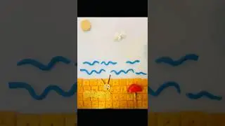 Make a little bug go to the beach / easy food Art and craft #shorts #craft #art #fun #thursday