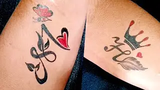 Beautiful alphabet letter tattoo design with pen || H ❣️M letter tattoo designs for people