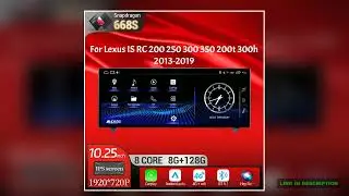1025Android 14 For Lexus IS RC 200 250 300 350 200t 300h 20132019 Car Radio Multimedia CarPlay