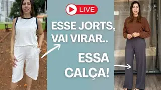 🔴LIVE: Transformando um SHORT em uma CALÇA - #casualemmalha