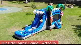 Duo Malibu Splash Combo Wet or Dry | Inflatable Bounce and Slide Combo | Magic Jump, Inc.