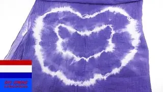 DIY batikidee met hartpatroon 💙 supereenvoudig & heel cool | trendidee | zomersjaal verven