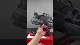 Nike V2K Run black men's and women's thick-sole retro dad shoes low-top functional running shoes FD0