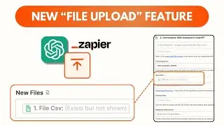 NEW Zapier Conversation with Assistant (file upload & code interpreter)