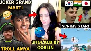 Goblin Troll Amya 😂 | Amya Shocked by Goblin gameplay| Mazy on scrims 🇰🇷🇮🇳🇯🇵| Joker funny moments 😂