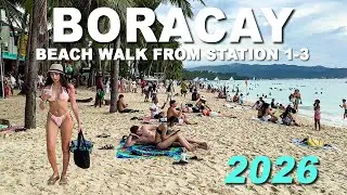 This is the Philippines' BEST Beach! BORACAY 2026 Full Walking Tour from Station 1 to 3