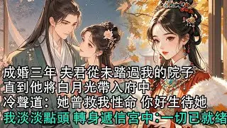 【一口氣看完】成婚三年 夫君從未踏過我的院子，直到他將白月光帶入府中，冷聲道：她曾救我性命 你好生待她，我淡淡點頭 轉身遞信宮中：一切已就緒#古言 #有聲小說 #情感故事