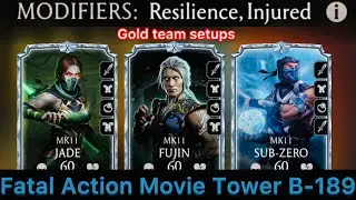 Fatal Action Movie Tower Battle 189 MK Mobile | Talent tree | Gold Team Setups