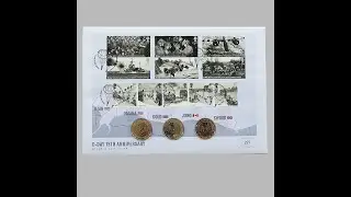 2019 D Day Landings 75th Anniversary &pound;2 Pounds x3 Coin Cover - UK First Day Cover Westminster