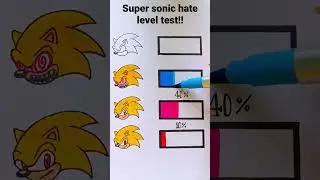 sonic hate level test, what is yours!? #easy #art #fun #creative #papercraft #sonic #fnf #shorts