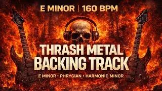 Thrash Metal Backing Track E Minor 160 BPM | Fast Aggressive Metal Guitar Backing Track