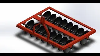3D Disc Harrow mechanical design SolidWorks