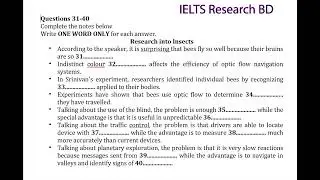 Research into Insects PART 4 Actual ielts listening in some regions 2024