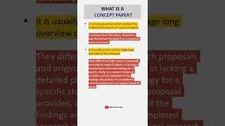 What is a Concept Paper #conceptpaper #research #concept #paper