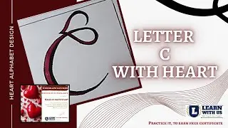 Letter C with heart ll Heart Alphabet Design ll Step by Step tutorial &lrm;@learnwithus13&nbsp; #viral