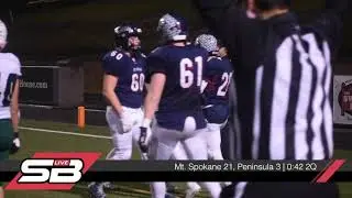 Highlights: Kannon Kazter rushes for 307 yards in Mt. Spokane's 35-10 playoff win over Peninsula