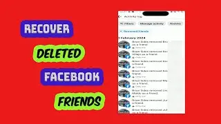 HOW TO FIND DELETED FACEBOOK FRIENDS ON FACEBOOK
