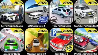 Car Parking Multiplayer,3D Driving Class 2,Prado Parking Game,Muscle Car Stunts,Mountain Climb 4x4