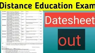 Distance Education exam ll MDU,Gju kuk university big update