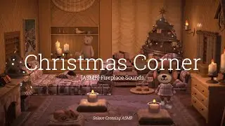 [ASMR 🎧] Christmas Corner｜Fireplace Sounds｜No Music｜Animal Crossing Ambience