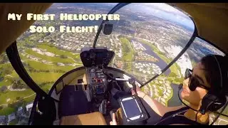 My First Helicopter Solo Flight R22