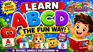 Learn ABCD 🍎|English alphabet ABC|ABC Rhymes|ABC Song|Kids Learning @Palkivideos 