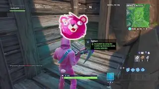 Fortnite Fortbyte #7 Location - Accessible by using the Cuddle Up Emoticon inside a Rocky Umbrella