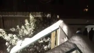 Time lapse of snowfall in Colonial Place in Norfolk