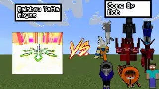 Rainbow Yatta Abyss vs Some Op Mob In Minecraft - Minecraft Mob Battle