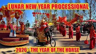 Lunar New Year Processional at Disney California Adventure 🏮 Paradise Gardens Park