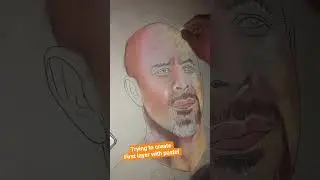 TRYING TO CREATE FIRST LAYER WITH PASTEL #fypシ゚viral #pasteldrawing #artist