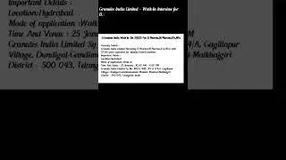 pharma job vacancies #shorts #jobsearch #ashortaday