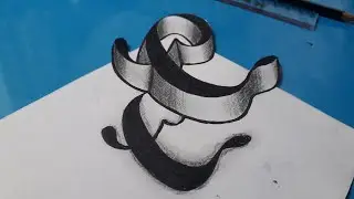 3d Trick Art Floating Letter C On Paper / How To Drawing Writing For Beginners Easy