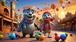 Three Sweet Seals Balance Balls | Counting and Animal Song for Kids | Nursery Rhymes and Baby Songs
