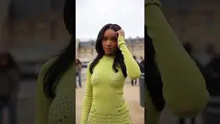 Ayra Starr stunned at the OFFWHITE&rsquo;s Paris Fashion Week show in France #ayrastarr #fashion #paris