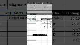Cara Membuat Nilai Huruf di Excel (Rumus IF) #excel #tutorial #views #viralvideo #shorts  #fypシ