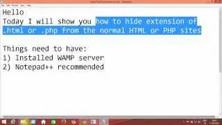 Hide extension like .html or .php from the URL in normal HTML or PHP sites