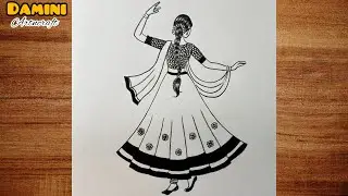 How to draw a Dress / Easy Girl drawing 