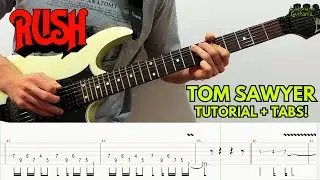 Rush - Tom Sawyer (Tutorial + TABS) #guitarra #rush #auladeguitarra #guitar #tutorialdeguitarra