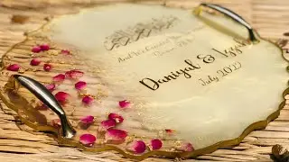 How to make resin nikah tray with rose petals | Resin Art | Resin Elysium #rose#resin#art#craft